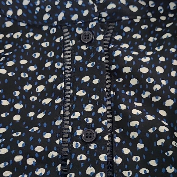 Cotton bleu L peekaboo long sleeves tiered top - Picture 10 of 11